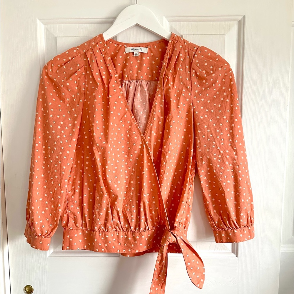 Madewell wrap blouse in star scatter